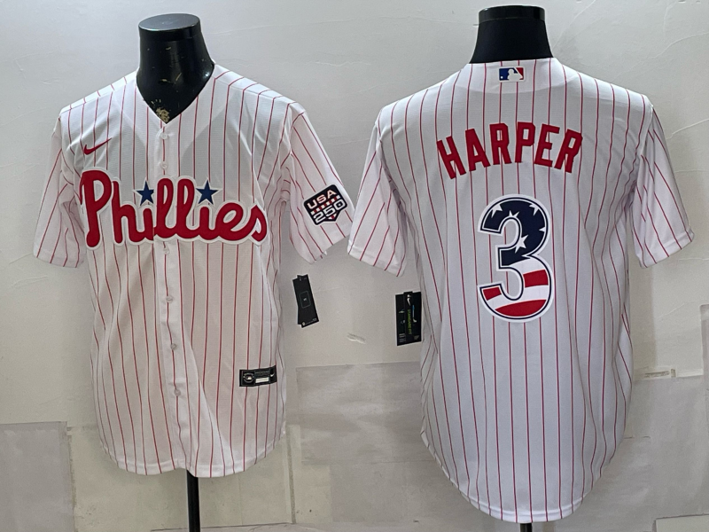 Men 2026 Philadelphia Phillies #3 Harper white Game Nike MLB Jersey 0715002->philadelphia phillies->MLB Jersey